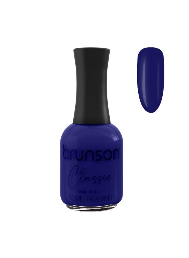 Brunson Classic Nail Polish 18ml Fast Dry Nail Lacquer Nail Harderner Normal Polish Glossy Gel Effect Quick Air Dry Long-Lasting Natural Nail Enamel Salon Quality Manicure Pedicure Regular Polish - Image 1